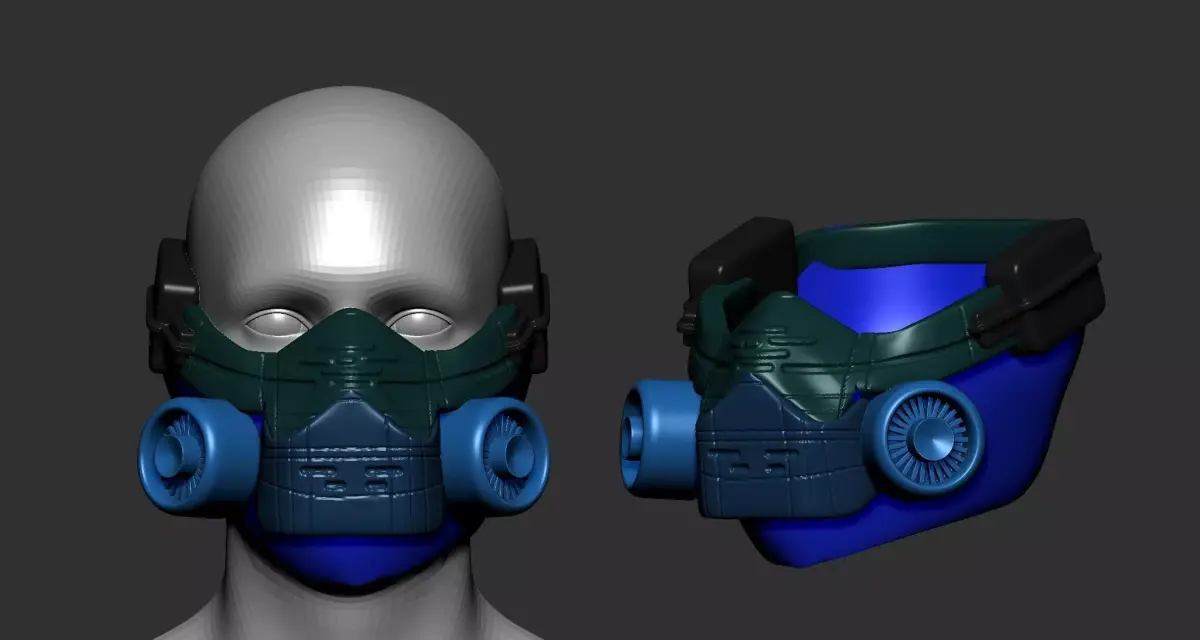 helmet high poly sculpt 3d printable  3D model 184