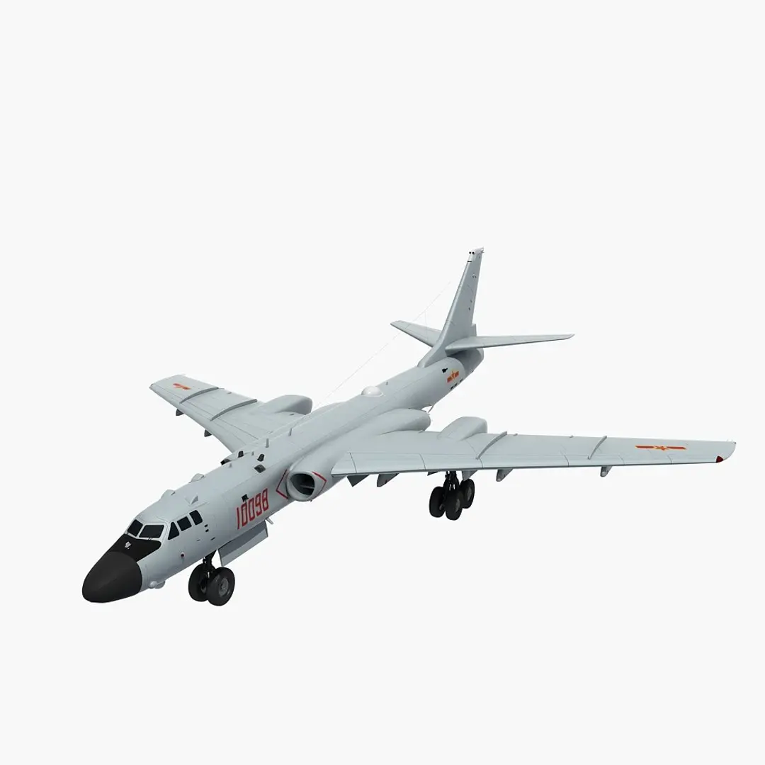 H-6K China Strategic Bomber 3D model