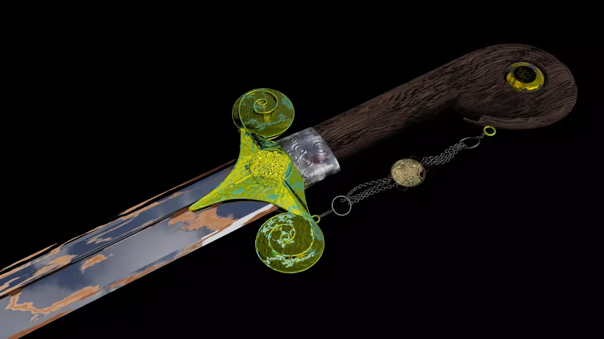 arabic sword 3D model buy