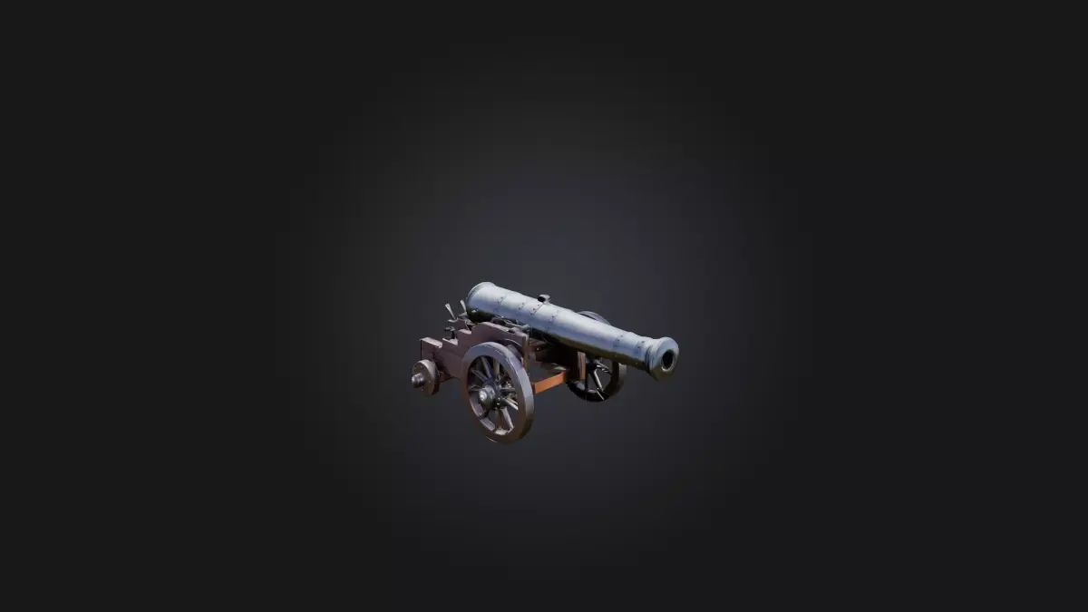 Cannon 3D model 13