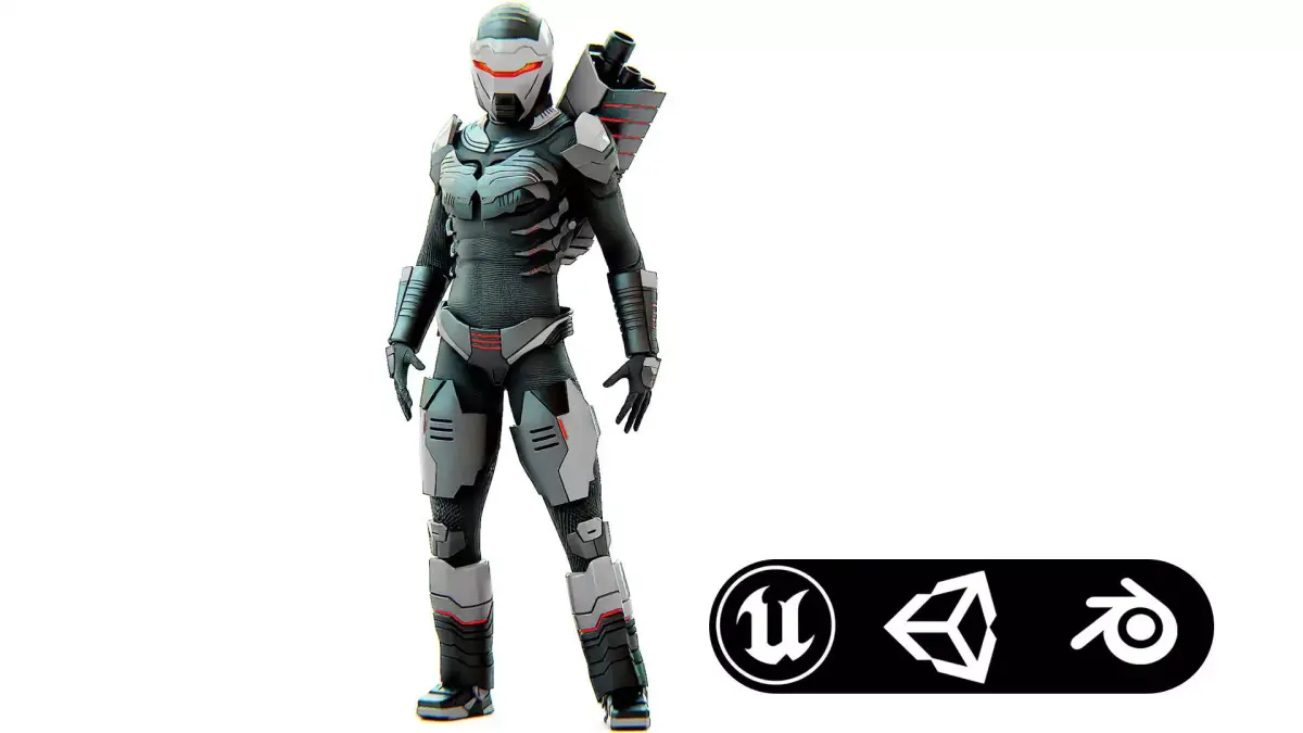 TROOPER X-3 Rigged for Unreal Engine - Unity - MIXAMO 3D model