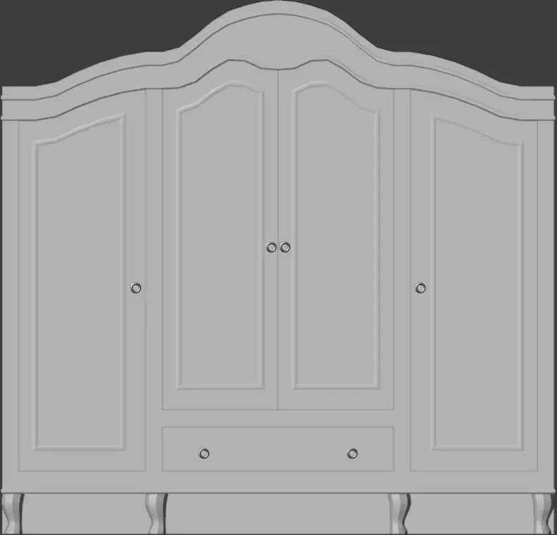 Simple Rochelle Wardrobe Free low-poly 3D model