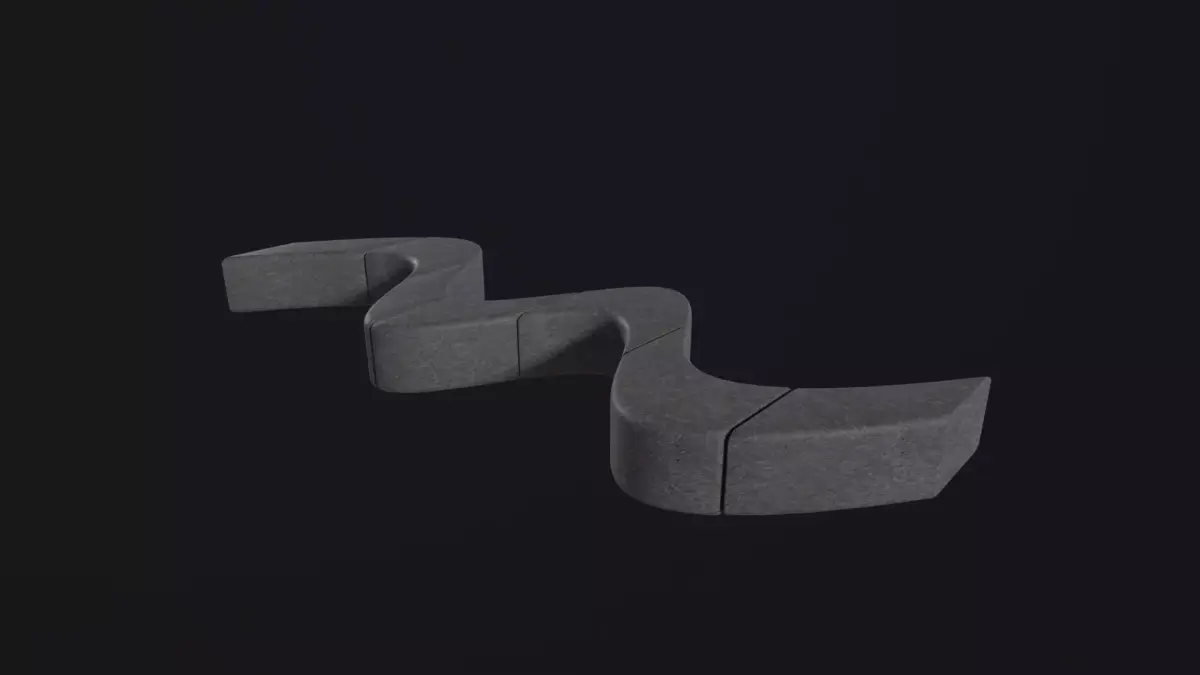Modern Outdoor Bench 3D Model Low-poly 3D model purchase