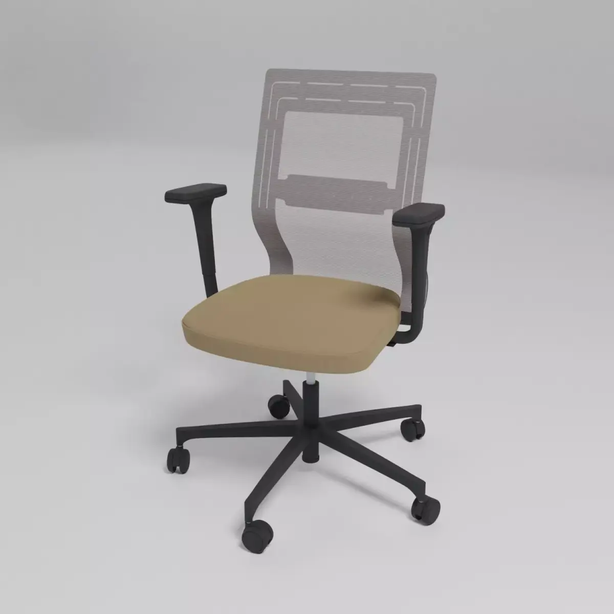 TANYA - Office chair with armrests with castors - Free 3D model