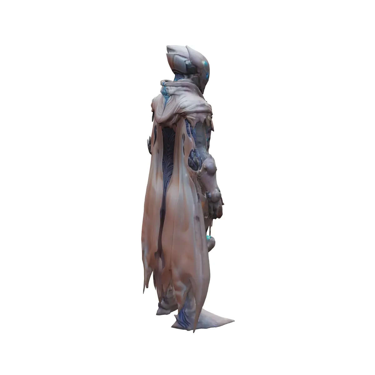 scifi fantasy bioluminescent morph guardian from another worl... 3D model