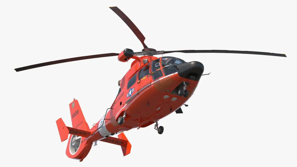 Eurocopter MH 65 Dolphin Coast Guard Rigged 3D model purchase