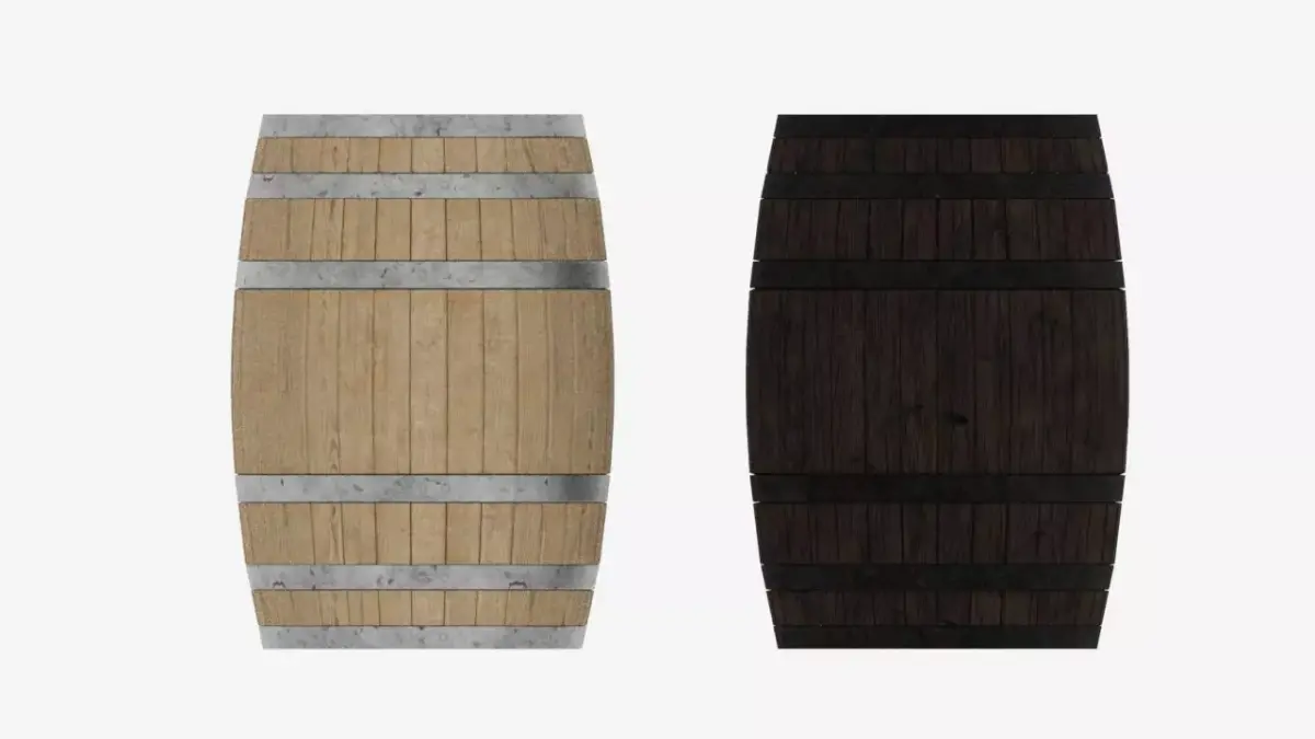 WOODEN BARREL 3D model 14