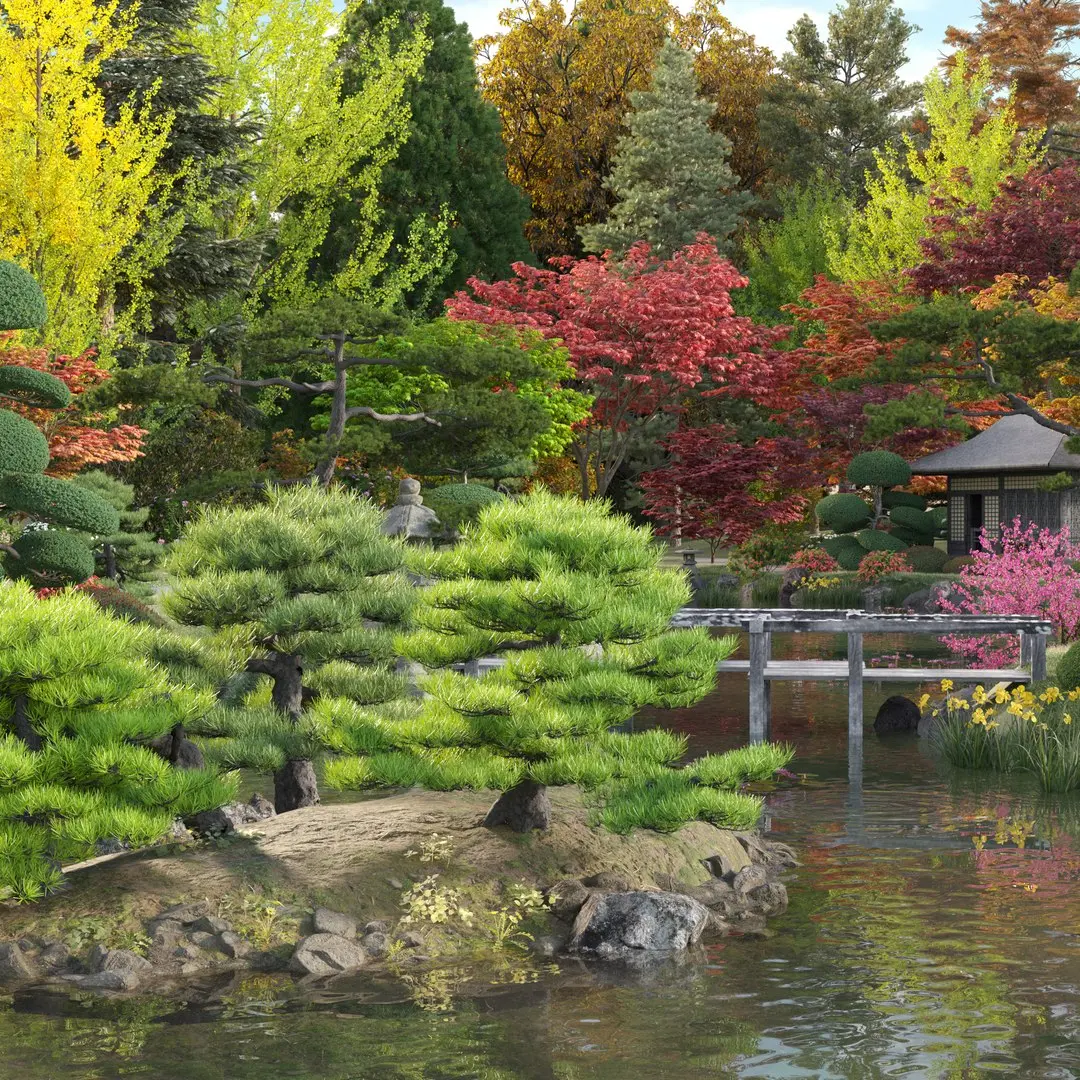 Bundle 24 - Japanese Garden 3D model