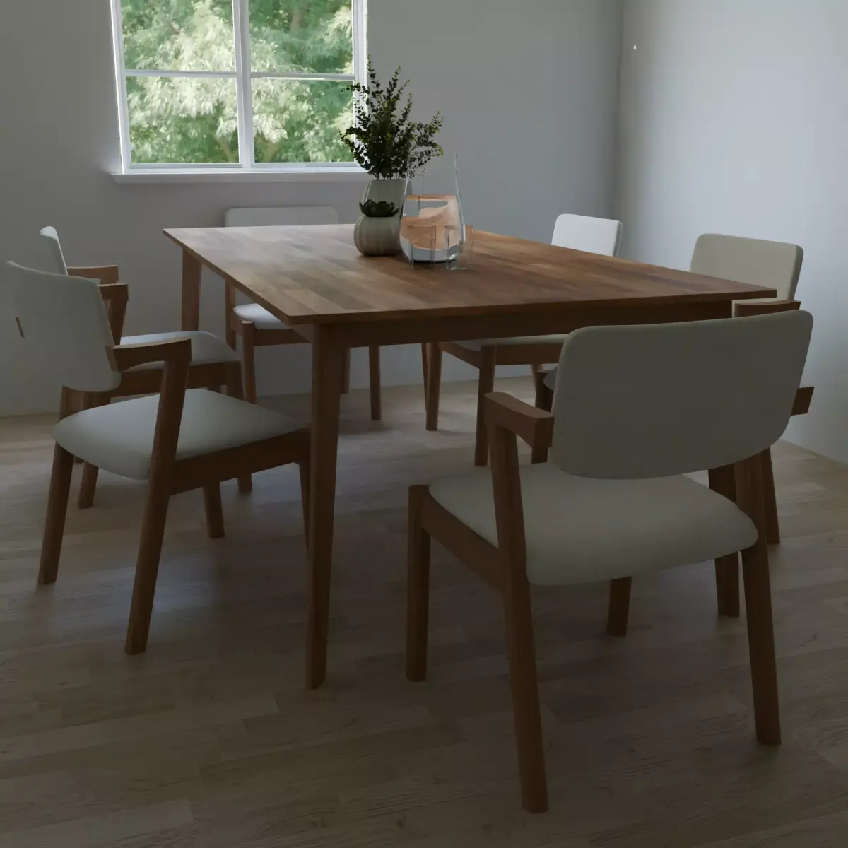 Dining Set 9 B2C Franki 3D model