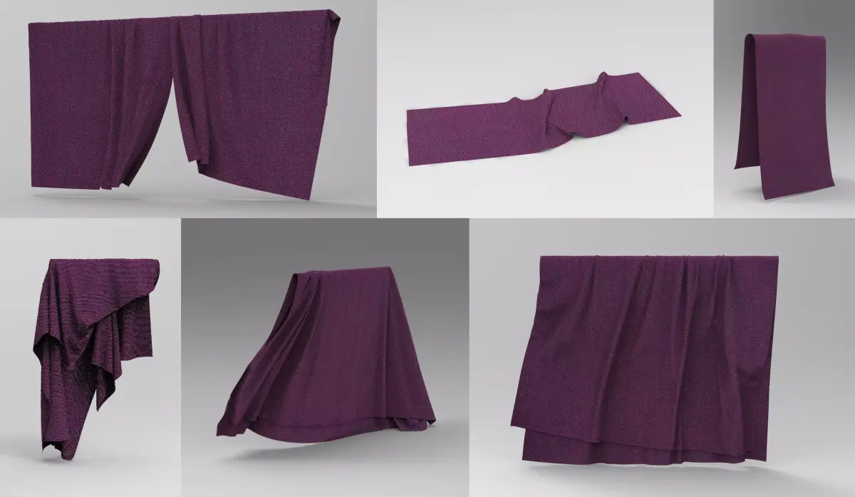 Set 6 in 1 Cloth 6 Low-poly 3D model