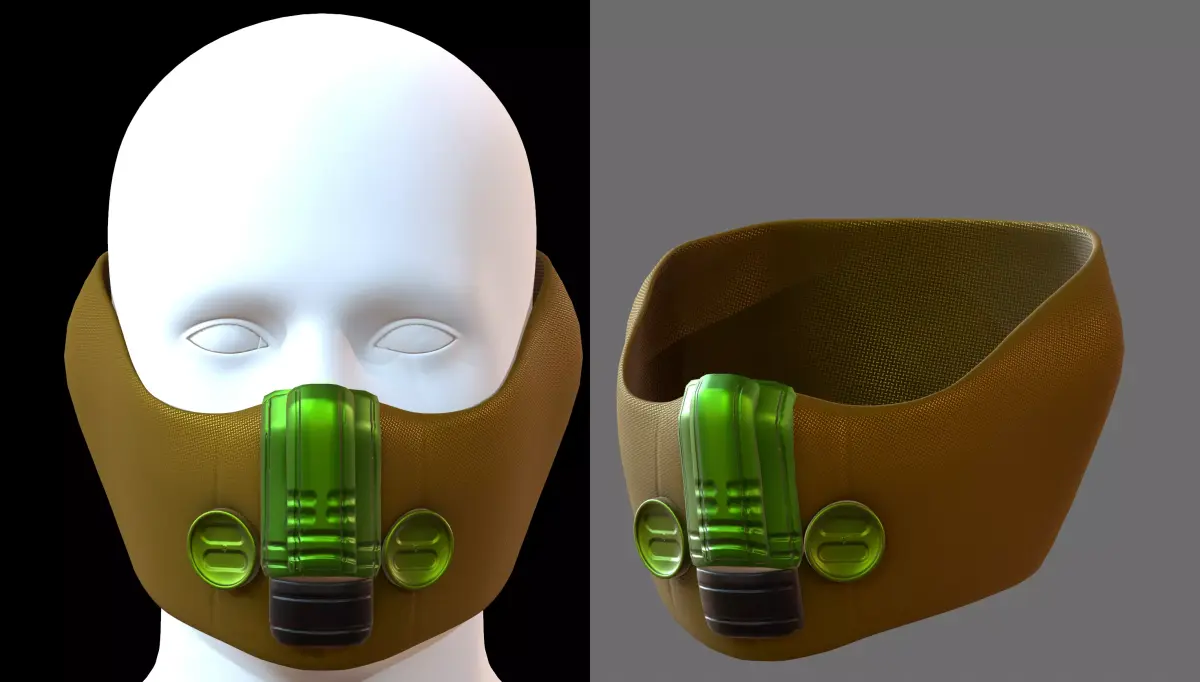 Gas mask helmet 3d model scifi Low-poly  Low-poly 3D model 565