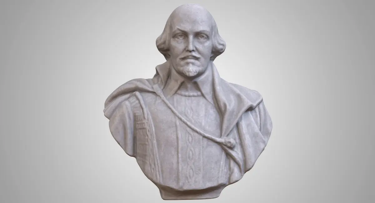 Shakespeare Marble Bust 3D model