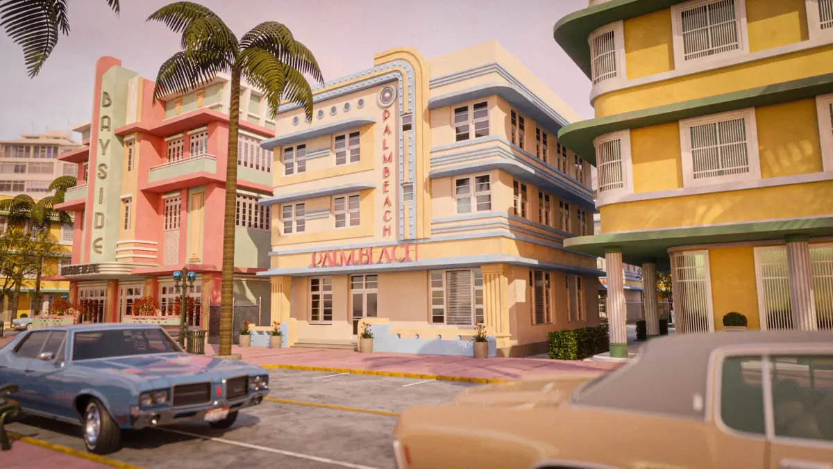 MIAMI VICE CITY ART DECO BUILDING 8 3D model