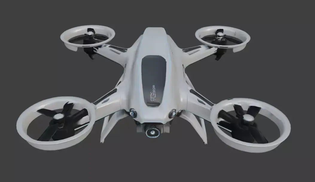 Futuristic Sci-Fi Drone Low-poly 3D model