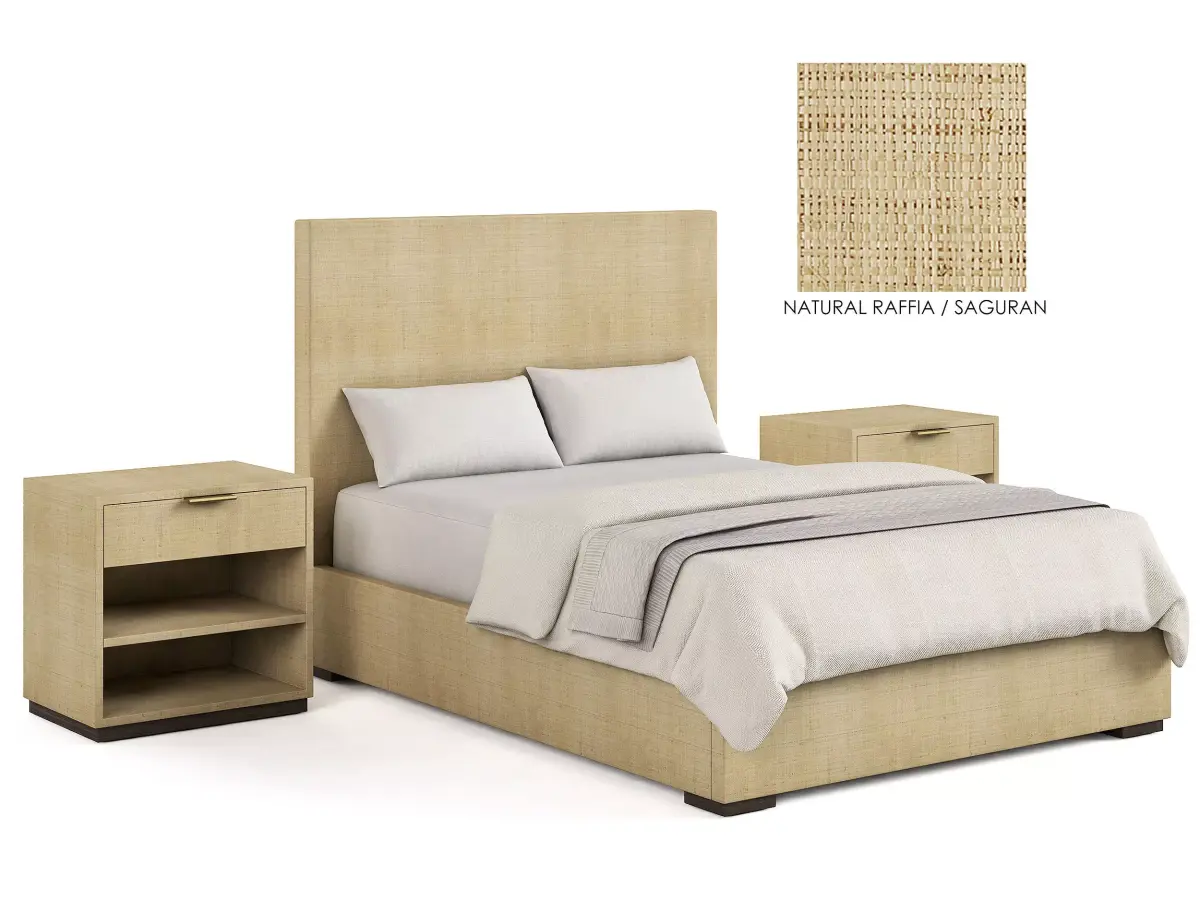 RAFFIA BED  NIGHSTAND  Free 3D model