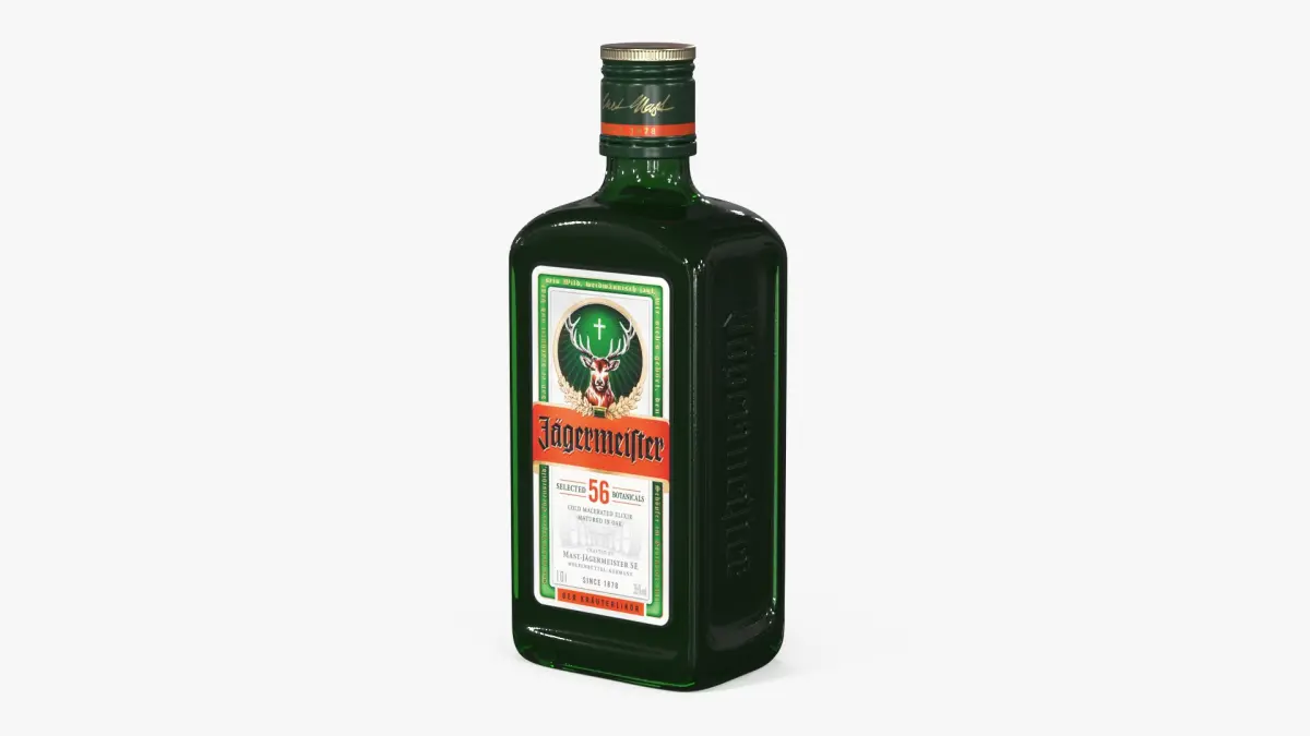 Jagermeister Herbal Liquor Bottle 1L 3D model