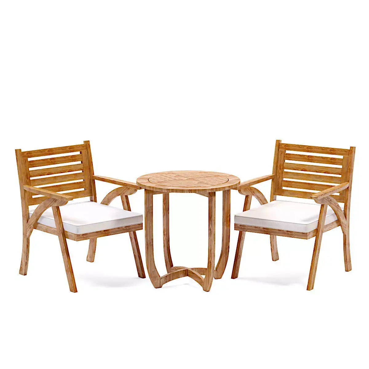 IDZO Outdoor Table Chairs Heavy Duty Wood Low-poly 3D model
