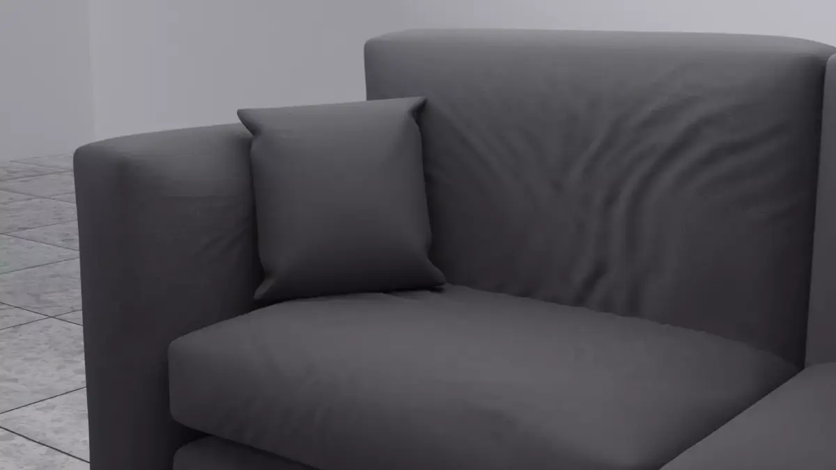 Realistic Couch 3D Model - High and Low Poly Versions Free 3D model