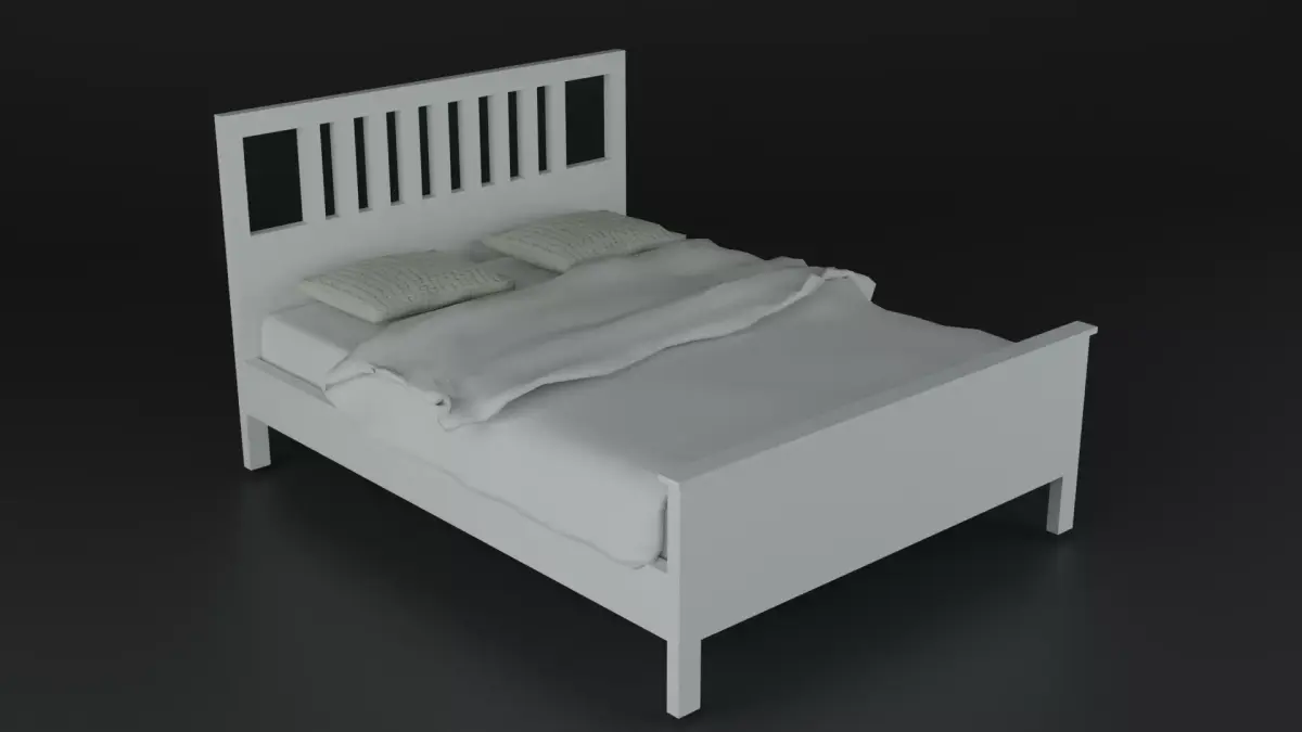 bedroom sofa Free low-poly 3D model