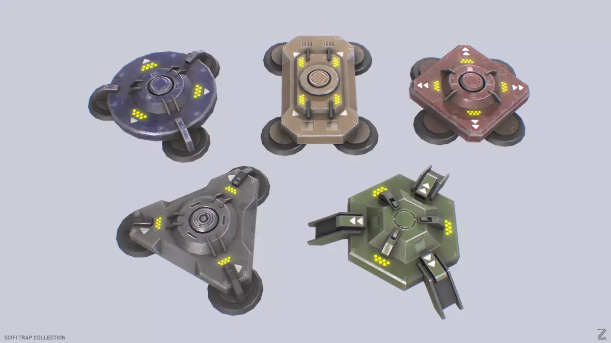 Sci fi trap collection 3D Model Pack