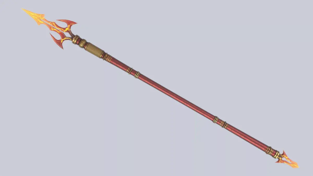 Fire spear Low-poly 3D model buy