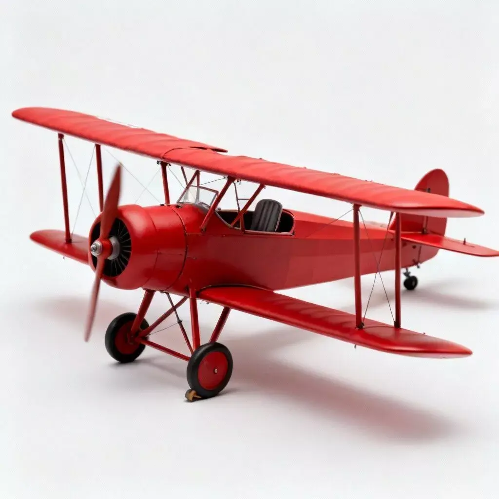 Iconic WWI Red Triplane Fighter 3D Model Low-poly 3D model