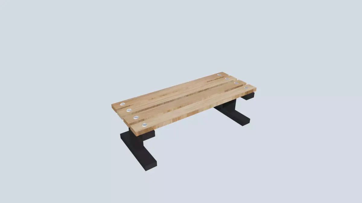 Bench 2 Low-poly 3D model