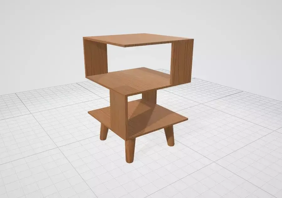 NightStand Mesa de noche Mueble Furniture Bedroom Table Free low-poly 3D model