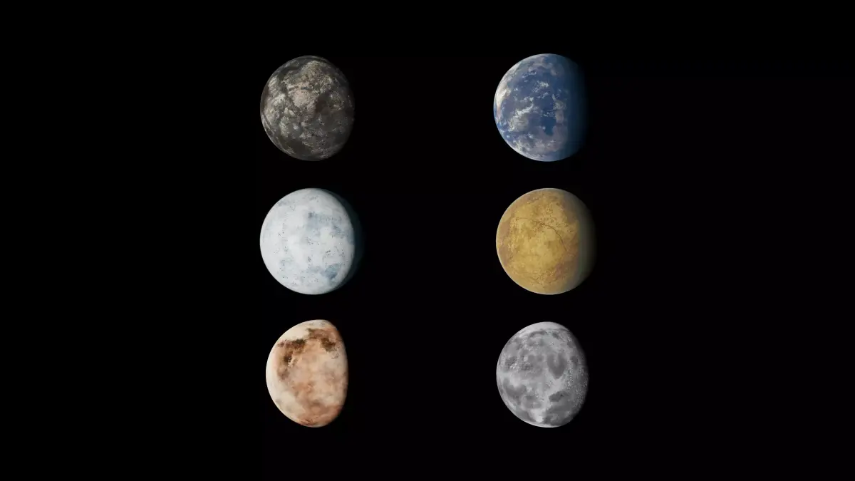 Fictional Planet Set 3D Model Pack