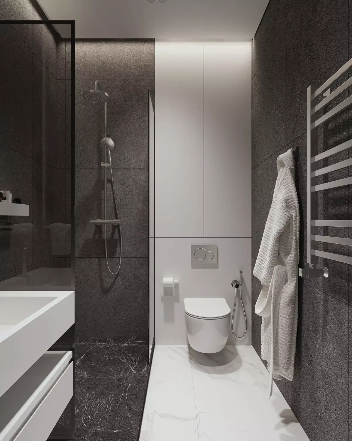 Bathroom design minimalism style Free 3D model