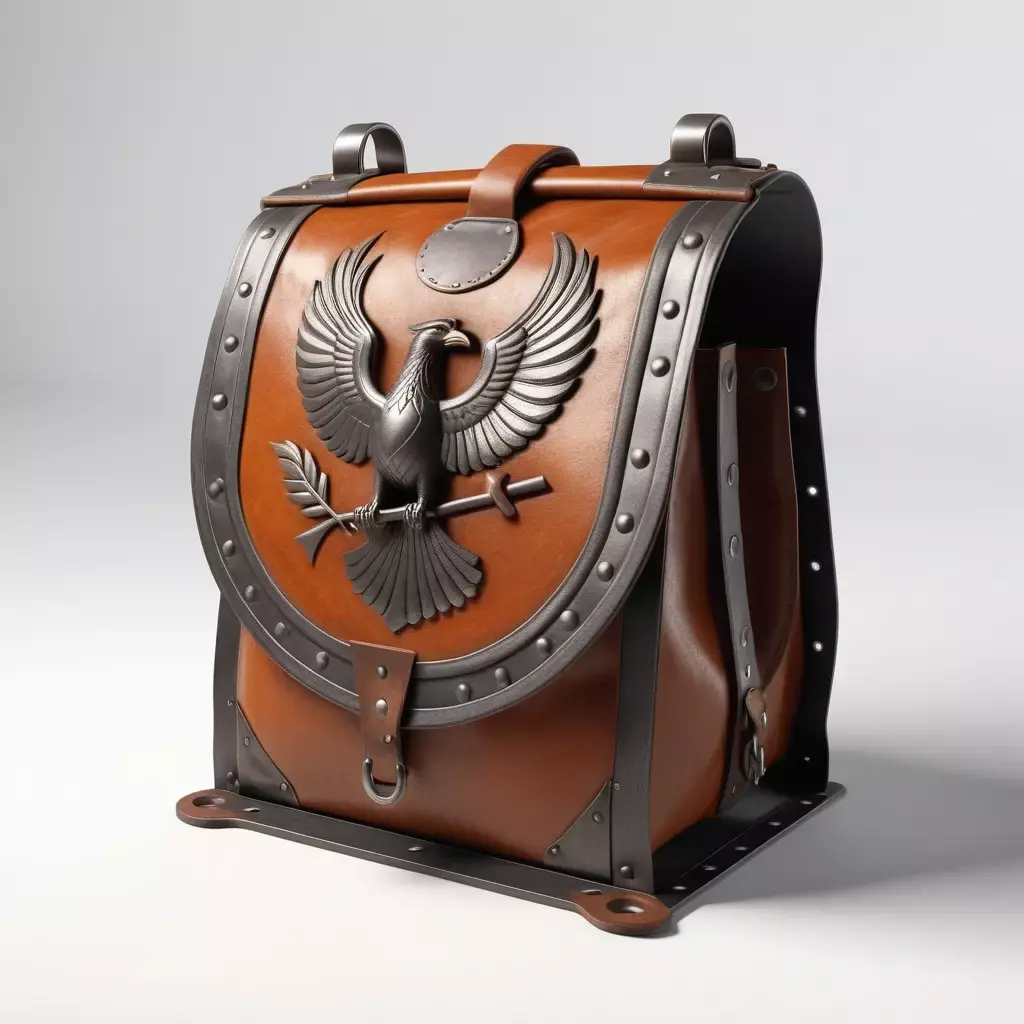 Eagle Crest Medieval Leather Satchel 3D model