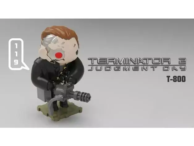 Terminator 3D Printed Sculpture 3D print model