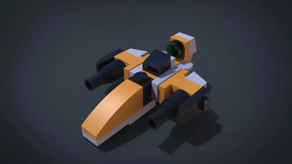 Ledgo SpaceShip Low-poly 3D model