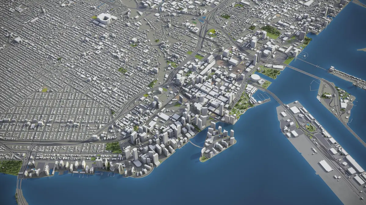 Miami - city and surroundings 3D model