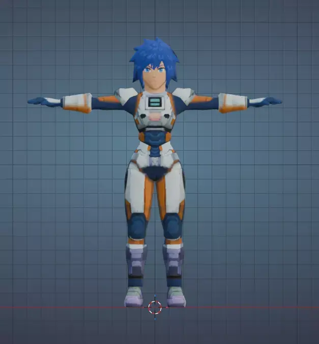 Retro Sci-Fi Character Low-poly 3D model