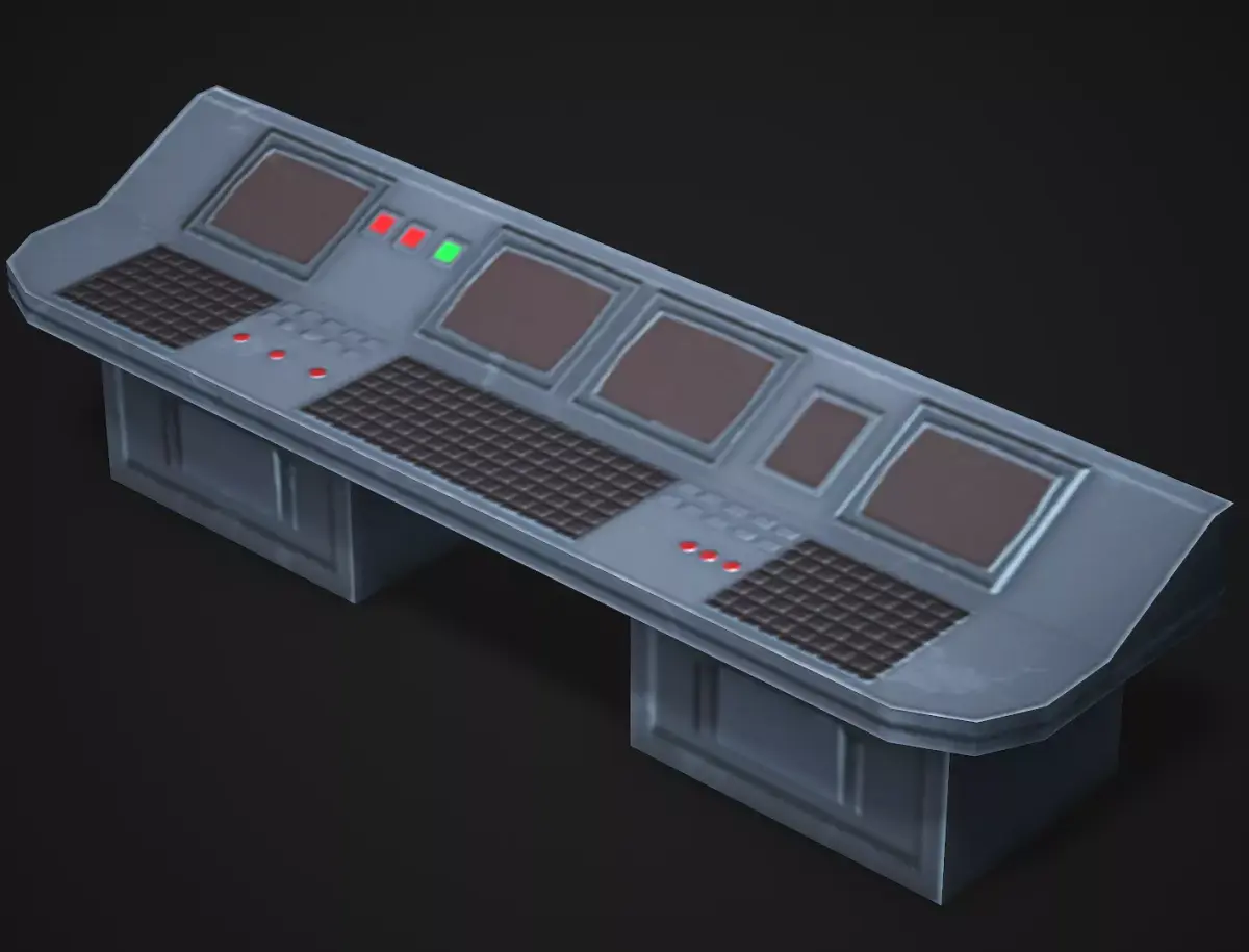 Control Panel - Low Poly Game Ready Low-poly 3D model