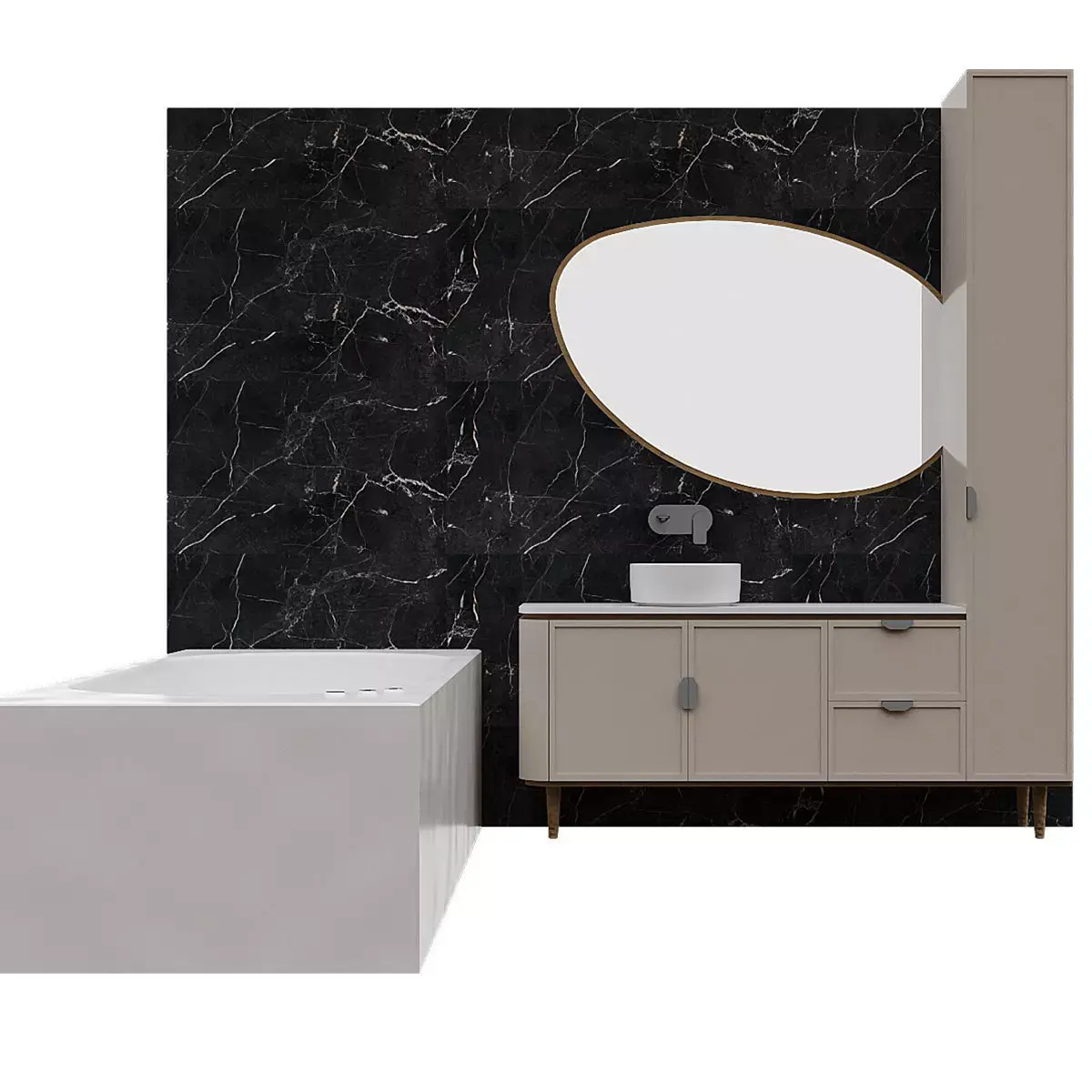 Bathroom furniture full set 3D model order