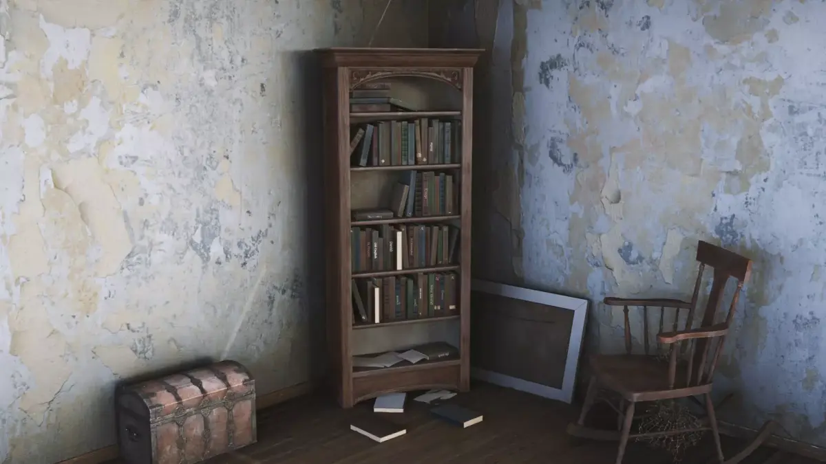 Dusty Old Bookshelf Free low-poly 3D model