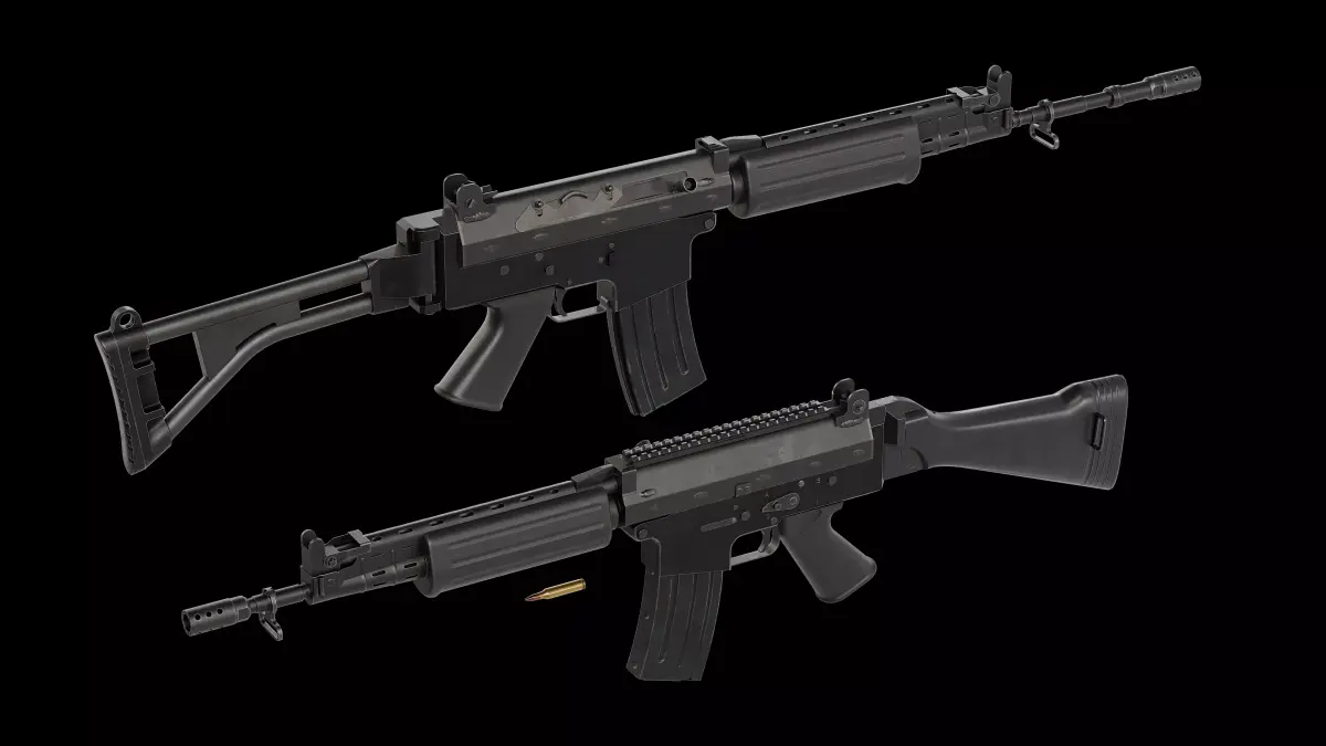 FN FNC selective-fire assault rifle Low-poly 3D model
