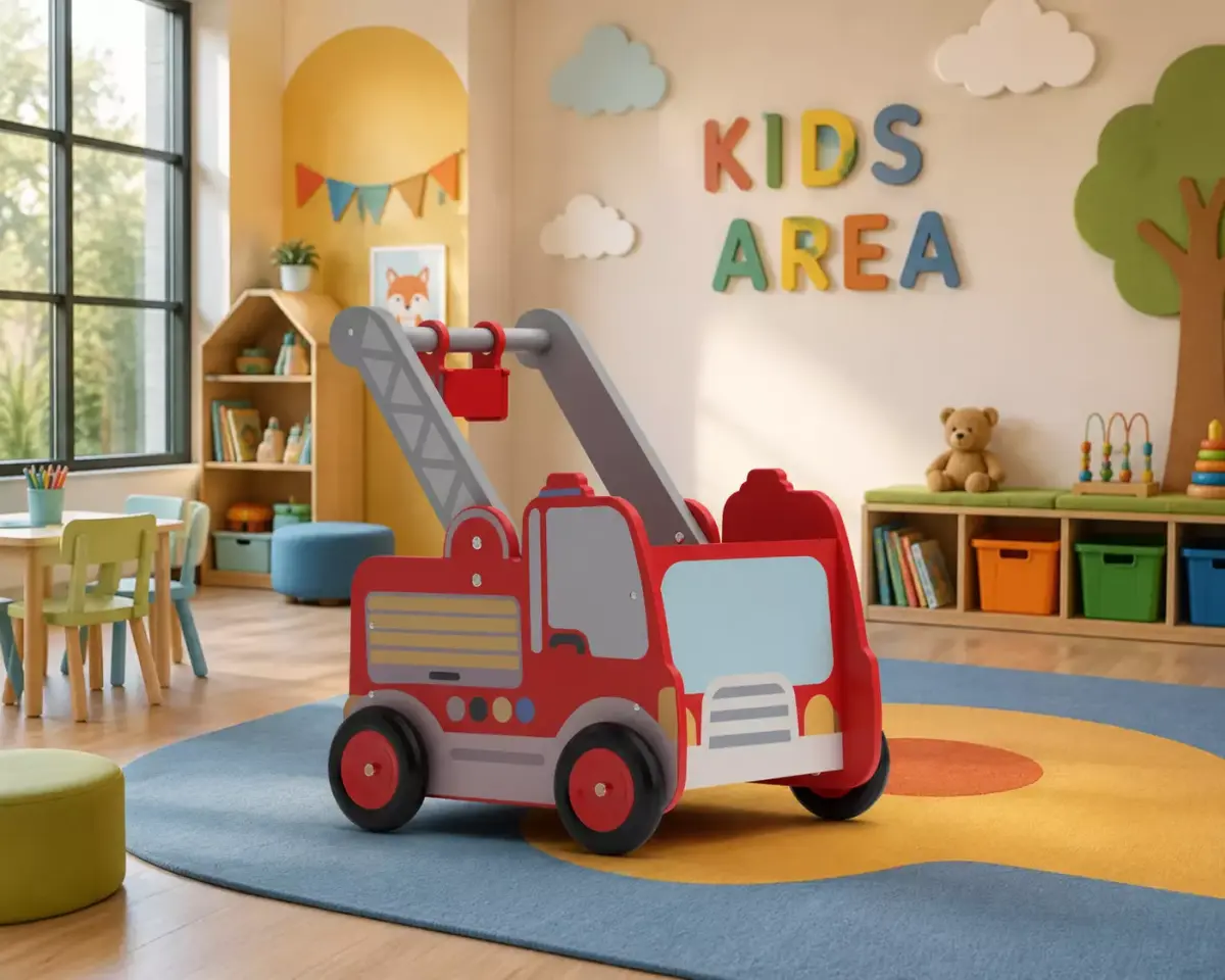 Cartoon Fire Rescue Truck  3D model