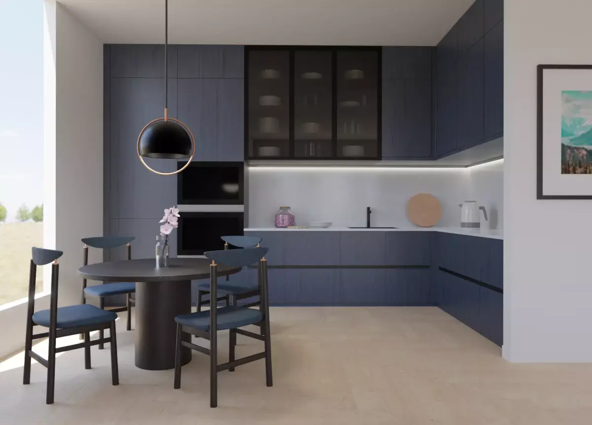Kitchen 2 modern and dining room Free 3D model