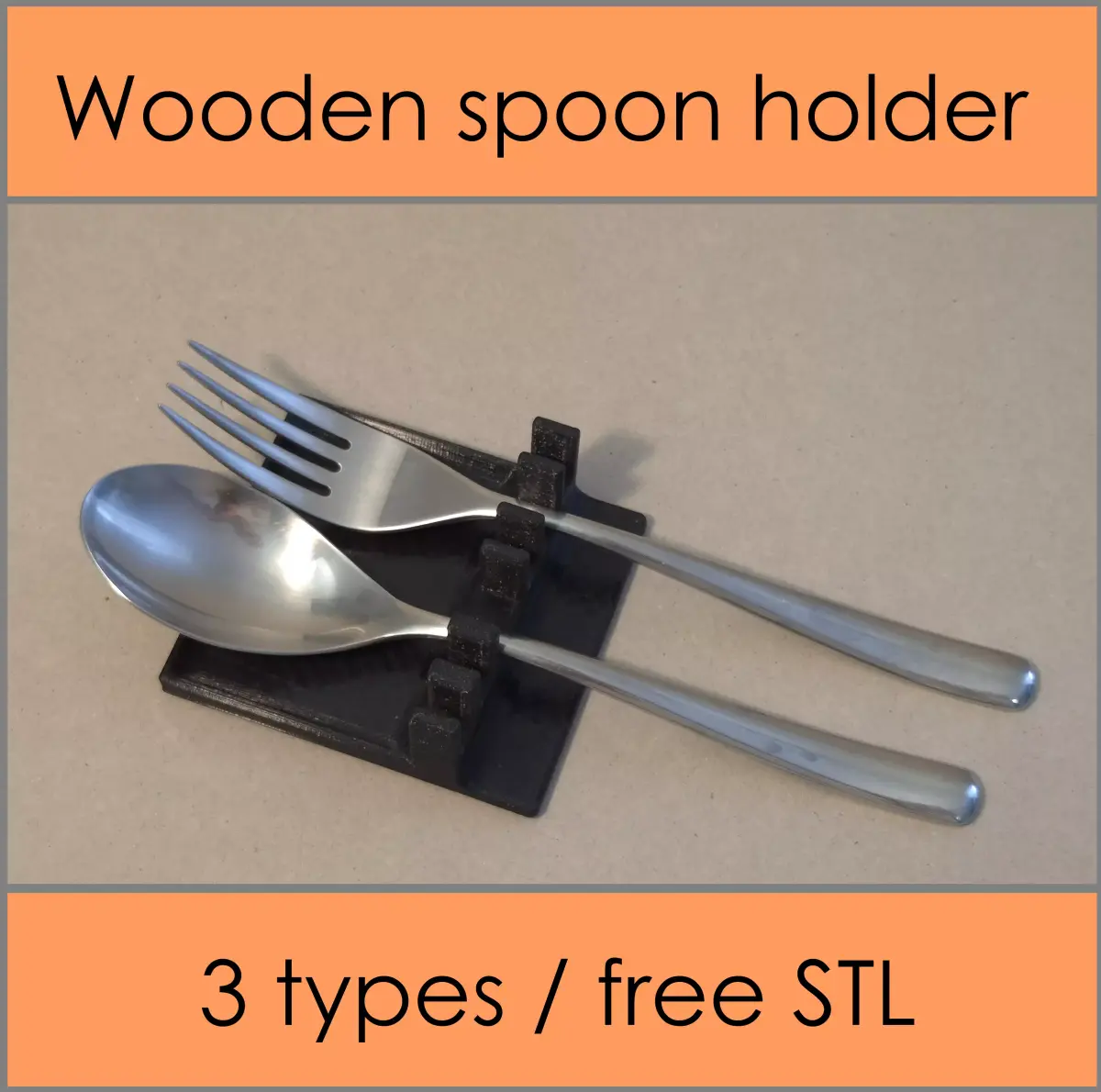 Wooden spoon holder Free 3D model