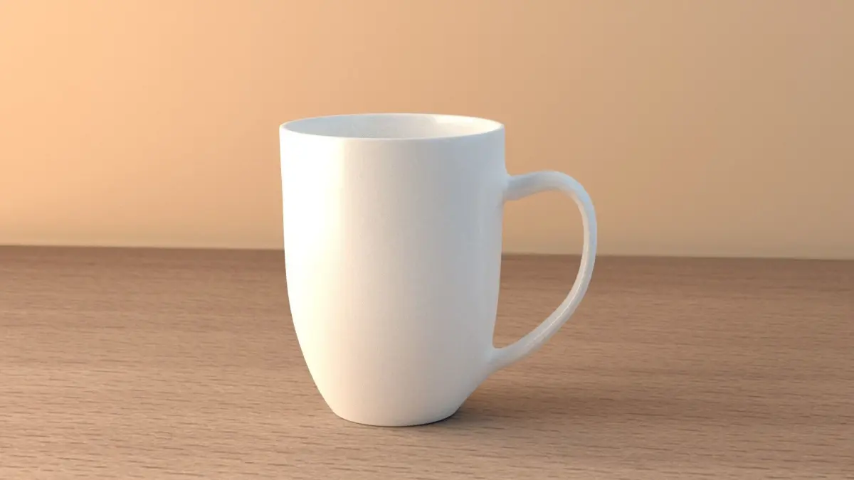 White Mug Free 3D model