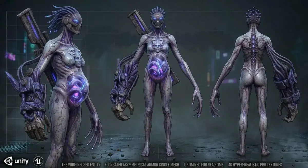 Void Cyborg Entity 3D model