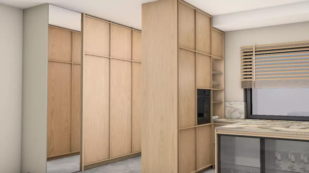 The kitchen 3D model - modern design Free 3D model