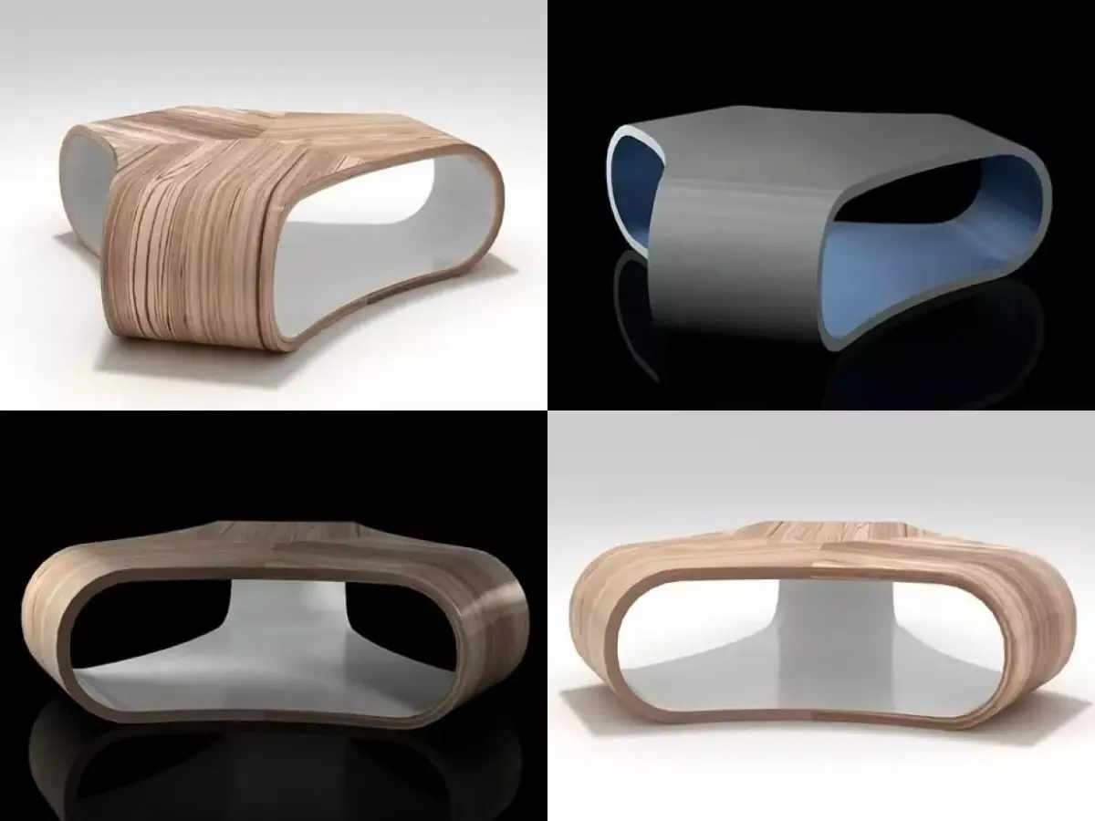 Pants four different coffee tables Free 3D model