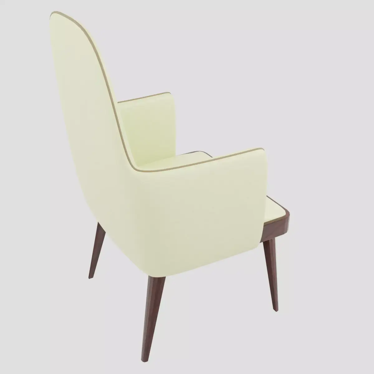 Armchair lounge chair with wooden legs Free 3D print model