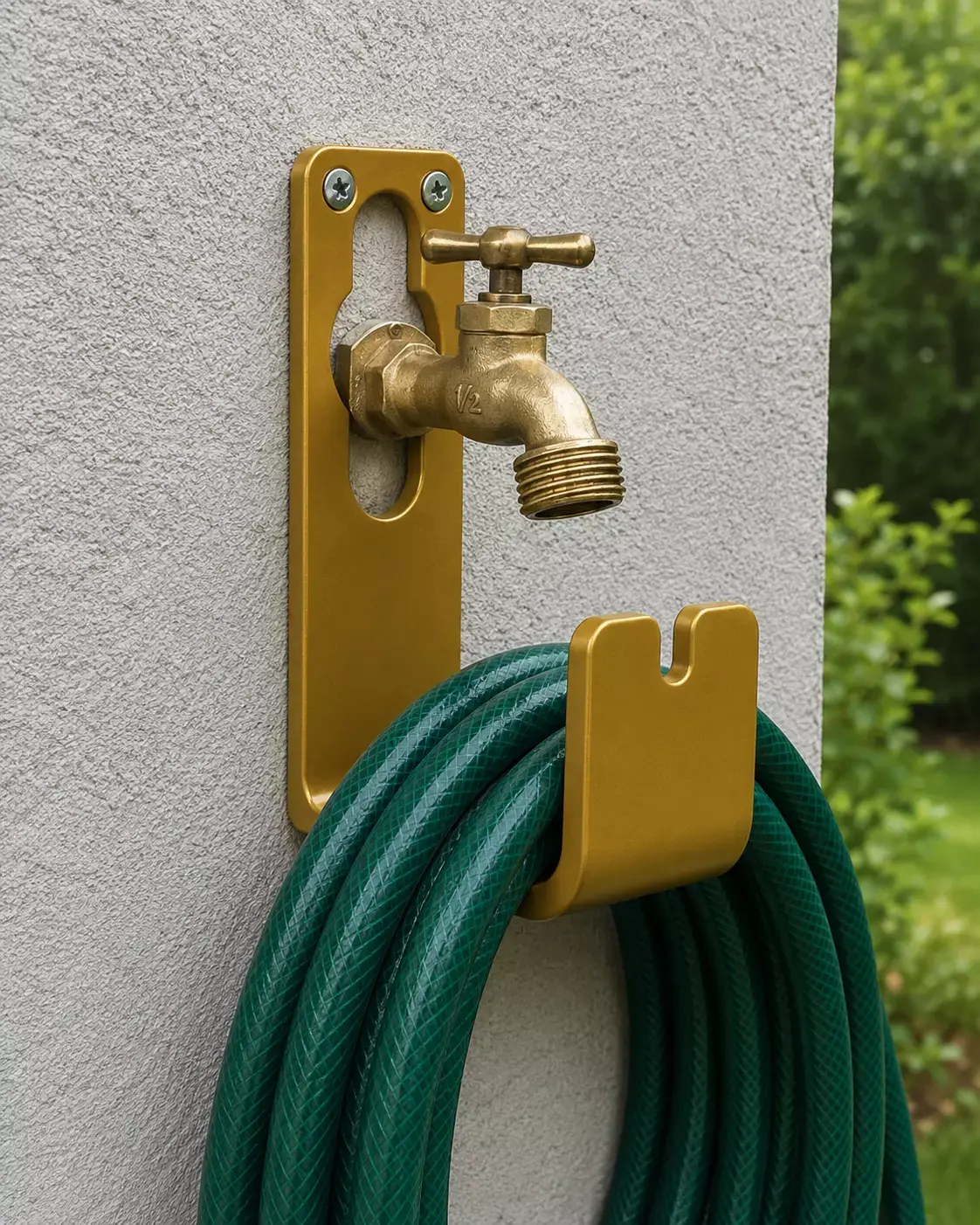 Tap-Mounted Garden Hose Hanger 3D print model
