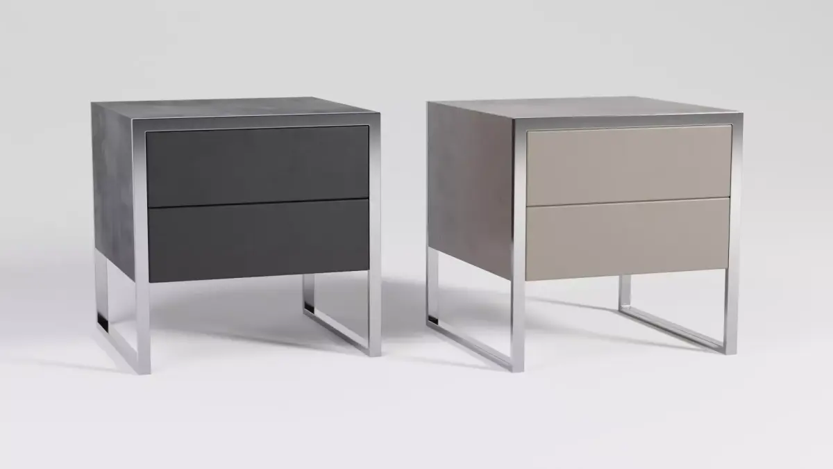 Bedside Table set Free 3D model