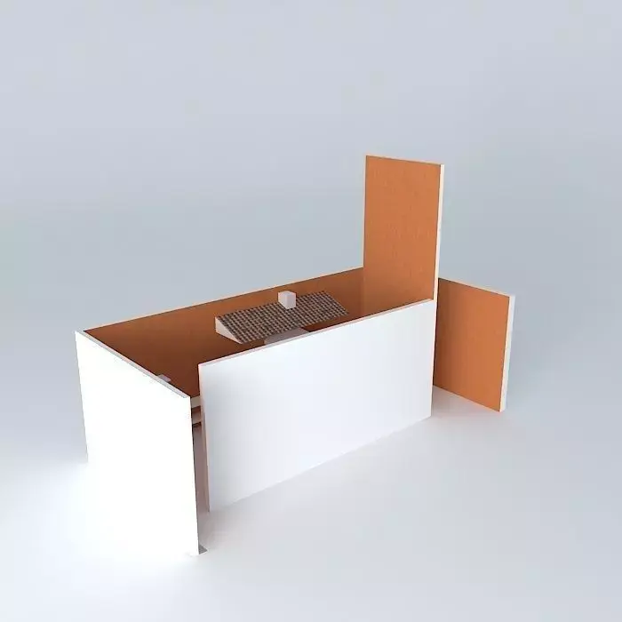 miriorkut office desk with top and bottom Free 3D model